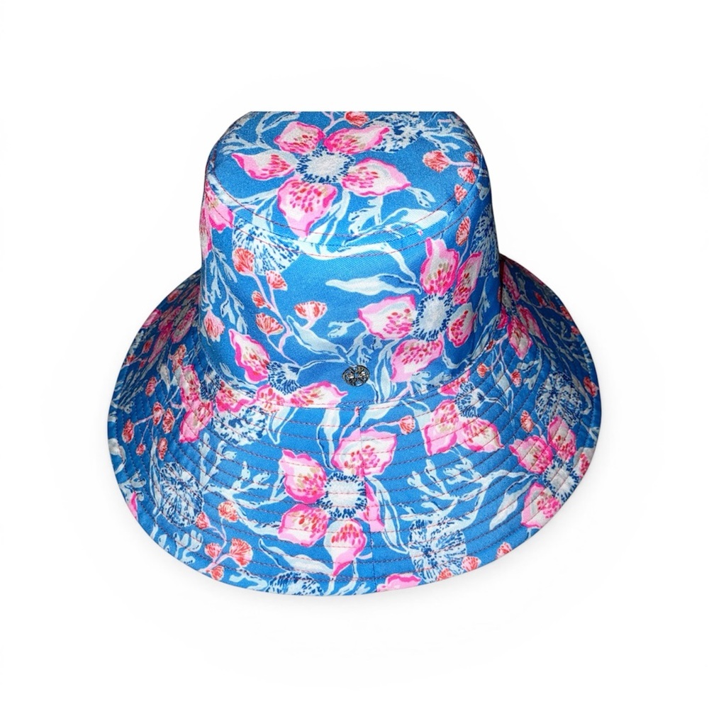 Lilly Pulitzer Women's UPF 50+ Reversible Canvas Sun Hat Bahamian Rhapsody NEW - Picture 5 of 8